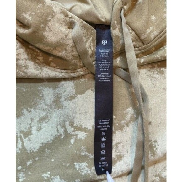 Lululemon City Sweat Pullover Hoodie Men's Size Large Green Tie Dye Sweatshirt - Picture 6 of 8